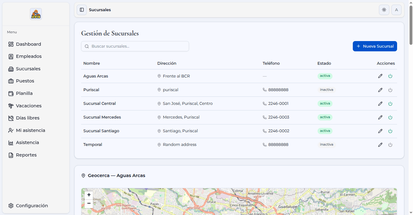 Jivis HRM App Branches