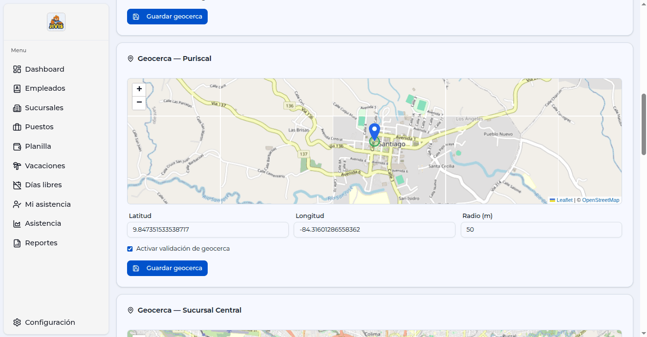 Jivis HRM App Geofencing